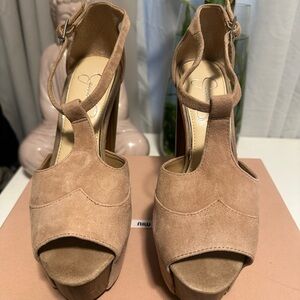 Jessica Simpson Tan Platform Heels